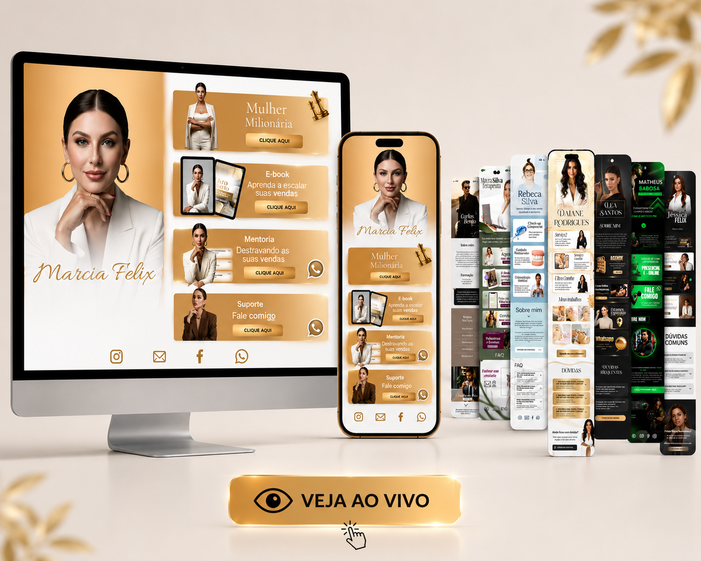 Exemplo de página de links para doceria